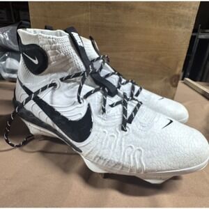 Nike Alpha Huarache NXT MCS‎ White Black Baseball Cleats Size 14